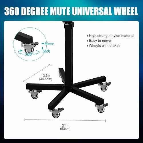 POARMEEY Mobile Tattoo Tray Cart with Wheels, Height Adjustable Stand, Removable Steel Tray, Rolling Tray for Salon and SPA Use