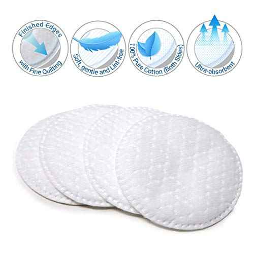 ForPro Premium Stitched Cotton Rounds, 100% Pure Cotton Pads for Removing Makeup, Nail Polish, and Cleansing Face, Pack of 6, Counts 600