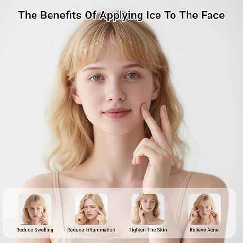 Face Bowl for Ice with Built-In Ice Tray,Ice Bath Collapsible Silicone Bowl,Facial Plunge Bowl, for Face Cooling Portable Spa Tool for Home & Travel £¨Black£©