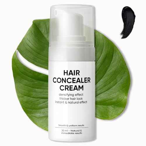 Hair Concealer Cream, Filling Cream for Bald Spots-Waterproof, Sweat-Proof Scalp Coverage, Instant Density Effect, Light and Not Heavy, Unisex Black