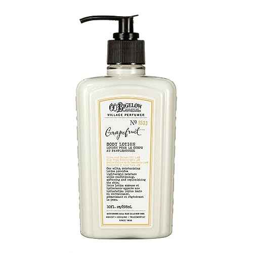 C.O. Bigelow Grapefruit Body Lotion, Village Perfumer Moisturizing Body Lotion with Aloe Vera, Borage Oil & Olive Oil, 10 Fl Oz