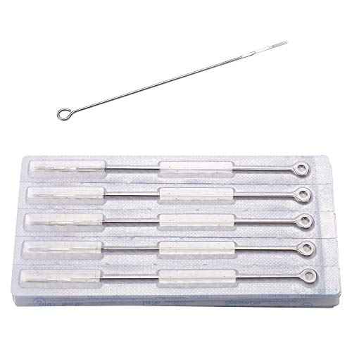 Tattoo Needles,New Star Tattoo Box Of 50#12 7F Pro Flat Shader Premade Sterile Tattoo Needles Supply 1207F