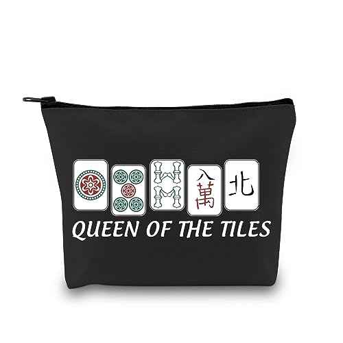 GJTIM Chinese Game Themed Gift Queen Of The Tiles Board Game Storage Bag for Game Lover (Tiles Queen Black)