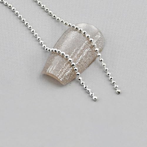 1mm Silver Gold 3D Rhinestone Metal Chain Nail Charms Nail Chains Jewelry Metal Stereo Style Accessories Steel Silver Gold Nail Art Chain for DIY Nail Ornaments Nail Art Studs for Manicure