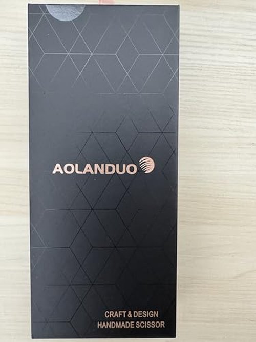 AOLANDUO Hair Cutting Shears - Japanese Stainless Steel, Convex Edge, Ergonomic, Includes Case - 1 Count, 6 in