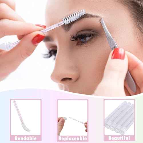 50PCS Lash Shampoo Bottles Brushes Set, Empty Lash Shampoo Bottle, Lash Cleaning Brush, Eyelash Extension Tube Brush, Instructions Cards, Aftercare Bags for Lash Business Clients (50pcs in white)