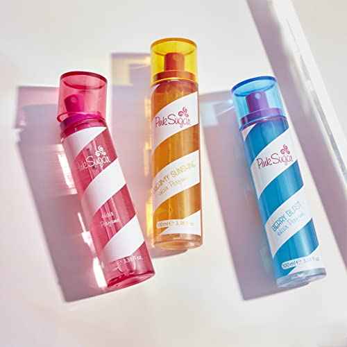 Pink Sugar Berry Blast Eau de Toilette Perfume for Women, Body Mist, Hair Fragrance, Sweet + Fruity Scent, Notes of Blueberries, Blackberries, Cotton Candy & Vanilla