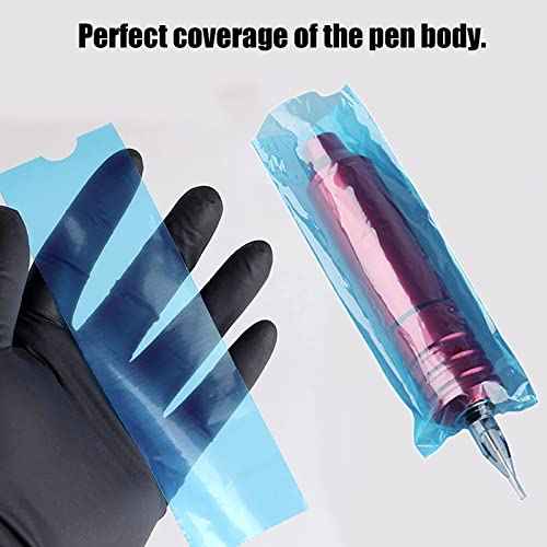 Sotica 200pcs Blue Tattoo Pen Covers, Disposable Plastic Sleeves for Standard Machine Pens