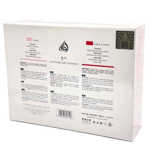 Lattafa 2 Piece Gift Set (Yara EDP 3.4 Fl Oz + Yara Candy EDP 3.4 Fl Oz)