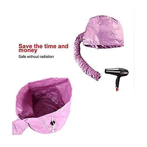 Foldable Hair Dryer Cap, Portable Soft Hair Drying Salon Cap with Heat for Hair Treatment, Beauty Steamer, and Haircare