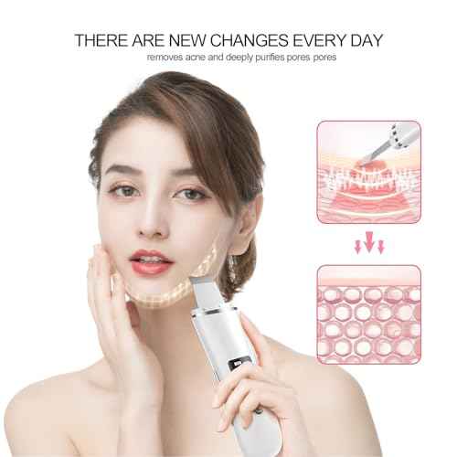 Face Scrubber Skin Spatula - Blackhead Remover with 4 Modes, Pore Extractor Face Spatula Deep Cleansing for Facial Skincare Women Gift