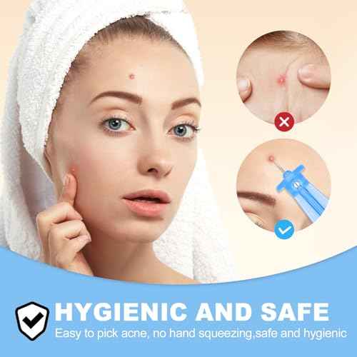 Sterile Pimple Needles, 50 Pcs Disposable Acne Needles and 72 Dots Acne Pimple Stickers - Effective Blemish & Blackhead Removal Tools for Clear Skin