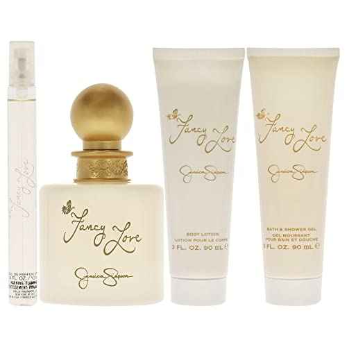 Jessica Simpson for Women - 4 Pc Gift Set 3.4oz EDP Spray, 0.34oz EDP Mini Spray, 3oz Body Lotion, 3oz Bath & Shower Cr?me