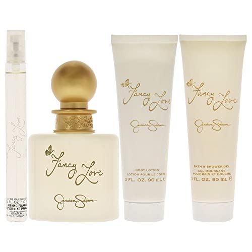Jessica Simpson for Women - 4 Pc Gift Set 3.4oz EDP Spray, 0.34oz EDP Mini Spray, 3oz Body Lotion, 3oz Bath & Shower Cr?me
