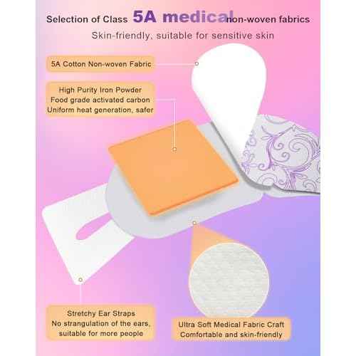 ProCIV 20 Packs Steam Eye Masks, Warming Eye Masks for Dark Circles, Disposable Self-heating Hot Eye Mask Soothing Headache, Dry Eyes, Heating Eye Mask for Stress Eye Fatigue Relief