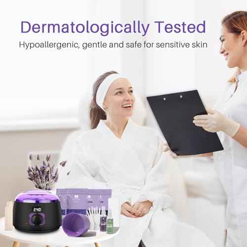 BLITZWAX Brazilian and Bikini Waxing Kit for Women, Hard Wax Warmer for Face, Legs and Body, At Home Hair Removal Kit, Beginner Friendly, Digital Fast Heating, 51 Wax Items