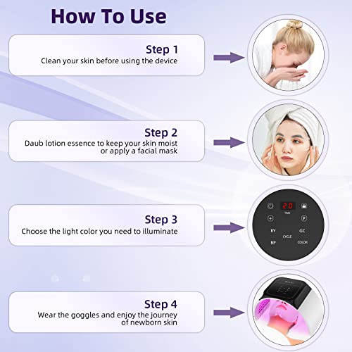 LED Face Mask Light 7 in 1 Color SPA Facial Equipment LED Light Facial Body Beauty Machine for Skin Care at Home