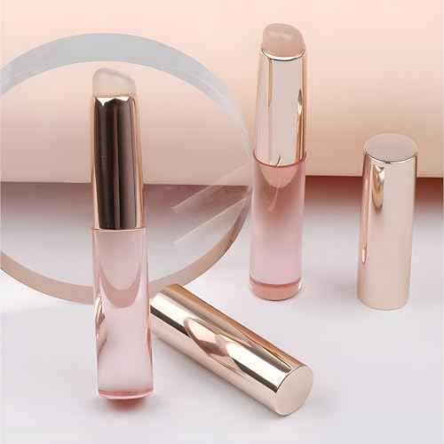 2pcs Silicone Lip Brush, Suitable for Even Application of Lipstick Lip Balm Lip Gloss, Soft Silicone Material, Hygienic, Convenient and Easy to Clean, Enhances Lip Care (Prink)