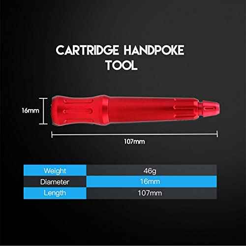 Tattoo Hand Poke a Stick Tattoo Pen Tool Aluminum Beginner Diy Home Tattoo Supply (Red)
