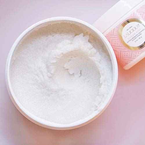 LALICIOUS Extraordinary Sugar Kiss Sugar Scrub, Exfoliating Body Scrub with Coconut Oil & Honey, Moisturizing Body Exfoliator for Glowing Radiant Hydrating Skin, Zero Greasy, No Parabens - 16oz