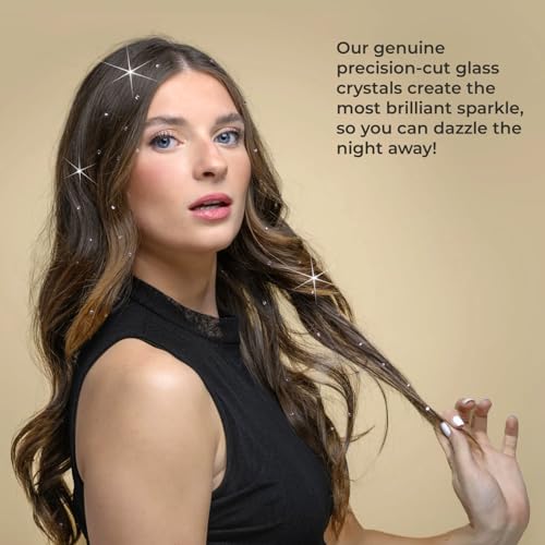 blinger¢ç Vanity Starter Set ? as seen on Shark Tank | Hair Gem Stamper + 150 Precision-Cut Glass Crystals | Easy To Use Hair-Safe Accessories for Women | Hair Jewelry for Festivals, Parties & Gifts