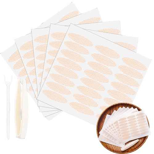Lace Double Eyelid Tape|Lace Double Eyelid Tape Water Activated|Natural Fiber Invisible Waterproof Lace Eye Lift Tape 240pcs|Portable Breathable Enhancing Adhesive Strips For Hooded/Sagging Eyes (#01)