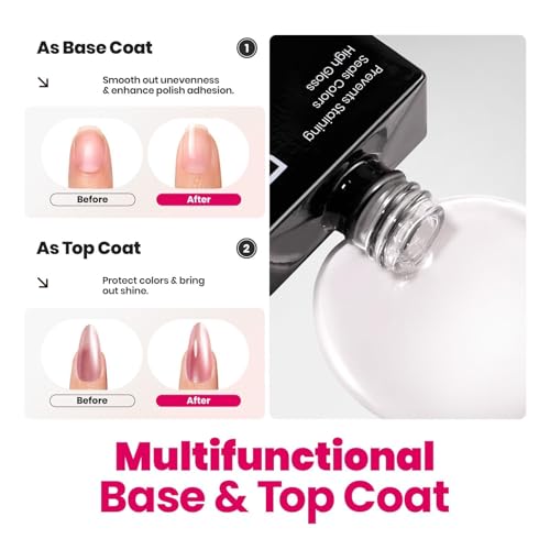 Beetles Nail Polish,15 ML Pearl Pink Nail Polish with 2 in 1 Base Top Coat -Fast Drying & Long Lasting Pearl Romantic Reverie Valentine's Day Gift for Women