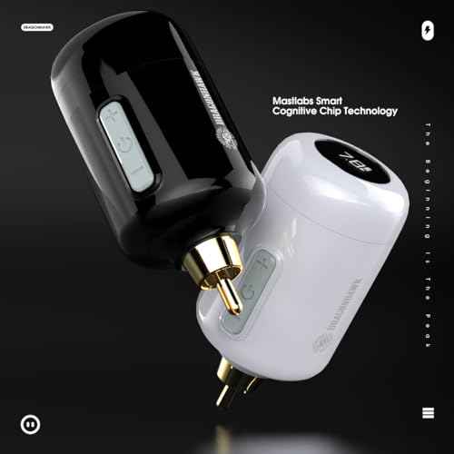 Dragonhawk B3 Tattoo Wireless Battery Power Supply, Rechargeable Cordless Tattoo Power Pack, RCA Jack 1500mAh Capacity with LED Digital Display for Tattoo Pen Gun P321