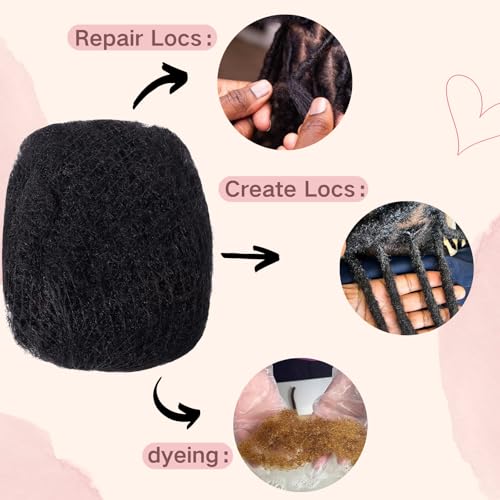 Afro Kinkys Bulk Human Hair for Dreadlock Extensions,Repair Locs, Twists and Braids, 240 Gram Each Package 100% Human Hair Afro Kinky Bulk Can be Dyed and Bleached (Auburn 30# 8inch)