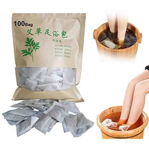 100bag Natural Mugwort Herb Foot Soak Wormwood Foot Bath Powder Spa Relax Massageäõõ®ðëé±øÜÊÅ