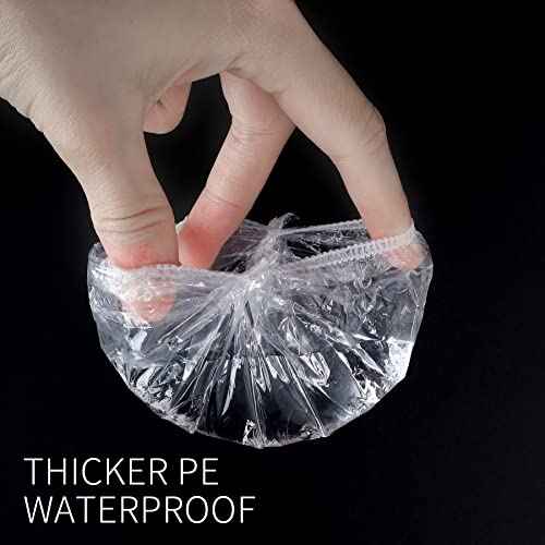 200 Pack Shower, Bathing,Ear Covers Clear Disposable Ear Protectors Waterproof Ear Covers for Hair Dye,Waterproof Plastic Ear Shower Caps