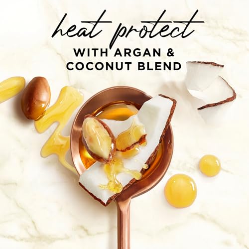 Hair Food Coconut & Argan Oil Heat Protectant Leave-In Spray for All Hair Types, 450¡ÆF Heat Protection, Sulfate-Free, Paraben-Free, Dye-Free, Alcohol-Free, Adds Shine, 6.4 Fl Oz
