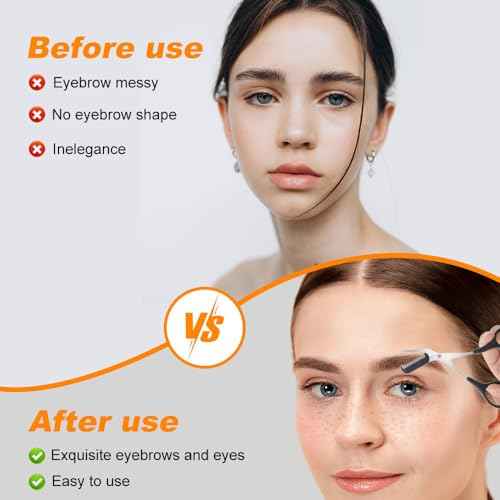 Eyebrow Trimmer Scissor, 2024 New Eyebrow Scissors with Comb Eyebrow Trimmer for Women Men, Non-Slip Eyebrow Cutter Eye Brow Razors Eye Brow Shaper Trimming Scissors Makeup Tool (Pink)