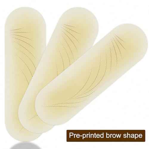Guapa Eyebrow Bandage Realistic Practice Eyebrow Tattoo For Beginners Precision Brow Design? Easy Mapping for Microblading & Permanent Makeup Machine Practice (YB10102-Eyebrow shape 1-10 pairs)