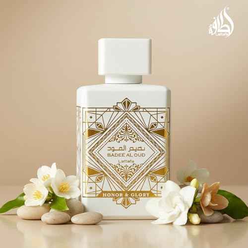 Lattafa Bade'e Al Oud Honor & Glory - Fruity, Vanilla, Warm Spicy, Woody - Eau de Parfum Long-Lasting Fragrance for Unisex, 3.40 Ounce / 100 ml