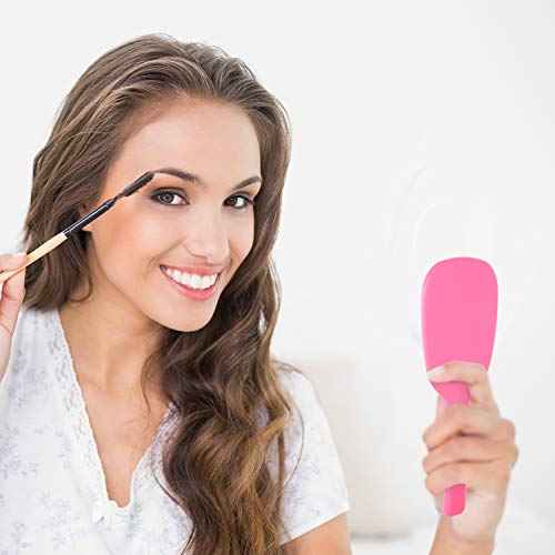 Hicarer 16 Pcs Hand Handheld Mirror with Handle Plastic Travel Makeup Handheld Cosmetic Mirror for Travel, 3.15 Inch Wide, 7.09 Inch Long (Blue,Green,Pink,Purple)