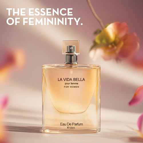 4PCS Perfume Set for Women - Floral Fragrance Gift Set with Vanilla,Sweet Fruity Eau De Parfume| 3.4 Fl Oz Each(La Vida Bella,La Vida Bella Crystal,La Vida Bella Ext,Valentine Milano)