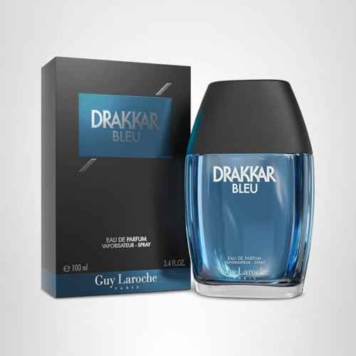 Guy Laroche Drakkar Bleu - Iconic Designer Fragrance - Powerful, Aquatic & Fresh Eau de Parfum - Aquatic Fougère - Long Lasting Mens Cologne - Day and Evening Scent 3.4 Fl Oz