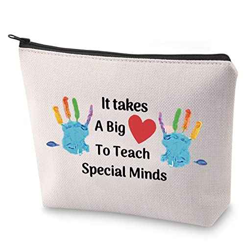 Special Education Teacher Gift ASL Disabler Teacher Cosmetic Bag It Takes A Big Heart to Teach Special Kids Appreciation Gift (Teach Special Kids)