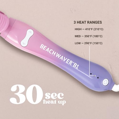 Beachwaver B1 Rotating Curling Iron - Automatic 1 Inch Ceramic - Easy-to-Use Spinning Wand for Long-Lasting Waves - Auto-Shut Off and Dual Voltage (BW160)
