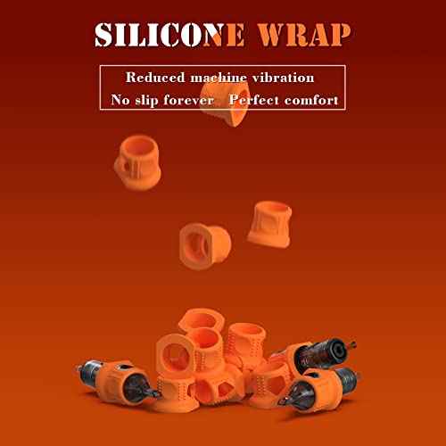 INKin 40Pcs Tattoo Cartridge Needles Assorted Disposable Tattoo Needle Cartridges with Finger Ledge #12 Standard Round Liner 3RL 5RL 7RL 9RL 11RL with Safety Membrane for Tattoo Gun Tattoo Supplies