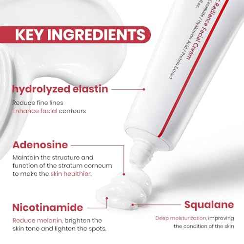 Facial Contour Repairing Cream with Rhubarb Extract, Collagen for Moisturizing, Hydrating, Skin Tightening, Wrinkle Reduction (1PCS)