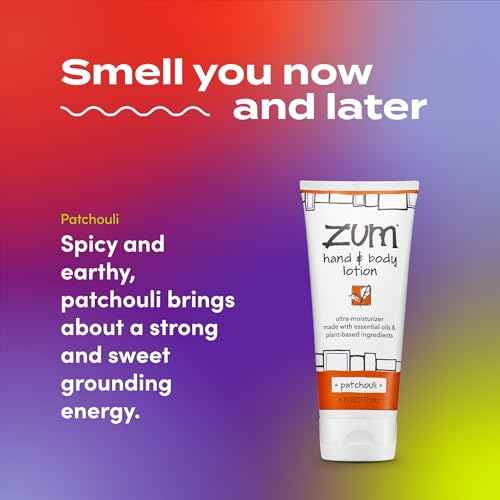 Indigo Wild Zum Hand & Body Lotion - Natural Hand Lotion for Dry Hands - Body Lotion for Women & Men - Body Moisturizers Include Shea Butter, Jojoba Oil & More - Patchouli Scent - 6 fl oz