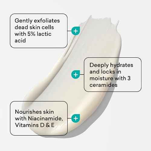 AmLactin Daily Nourish - Therapeutic Face and Body Lotion for Dry Skin - No-Scrub Exfoliator and Moisturizer with 5% Lactic Acid AHA, Safe for Sensitive Skin, 7.9 oz (Packaging May Vary)?