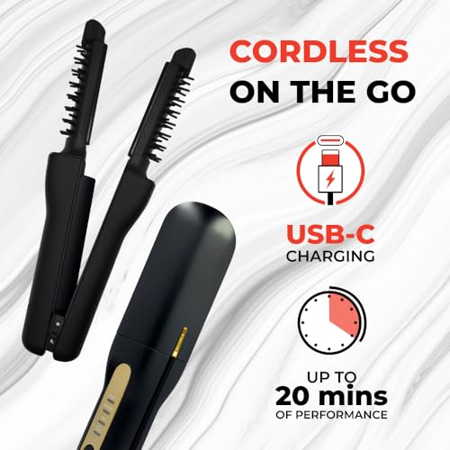 YA-MAN SPA Styler¢ç Cordless Volume + Smooth - Cordless Styling, Reimagined. Hybrid Hot Brush + Flat Iron