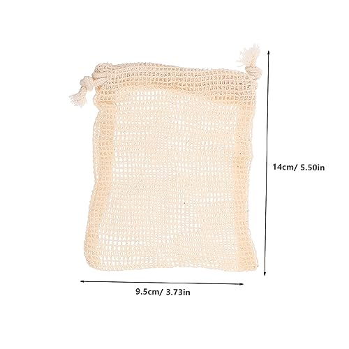 8pcs Cotton Soap Storage Bags Drawstring Foaming Pouches for Bathing Exfoliating Mesh Soap Holders Convenient Shower Accessory for and Easy Drying