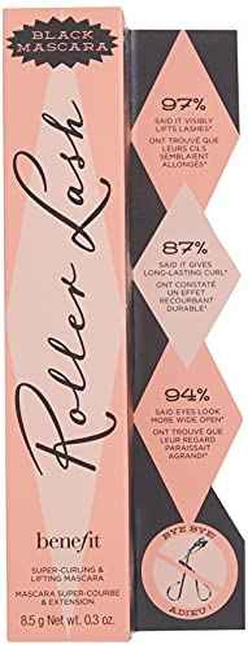 Benefit Cosmetics Roller Lash Super Curling & Lifting Mascara in Black 0.3 oz (Pack of 4)