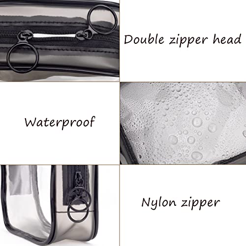 LYroo Small Makeup Bag Clear Mini Makeup Zipper Pouch Makeup Bag Small Cosmetic Bag for Purse Essentials Items Women Coin Purse Aesthetic Stuff£¨2 Pack