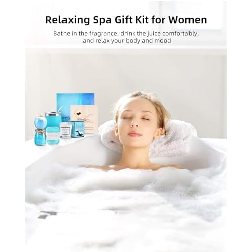 Birthday & Mother's Day Gift Basket - Relaxing Spa Set for Women, Unique Self Care Gifts for Mom, Sister, Friend, Wife or Teacher