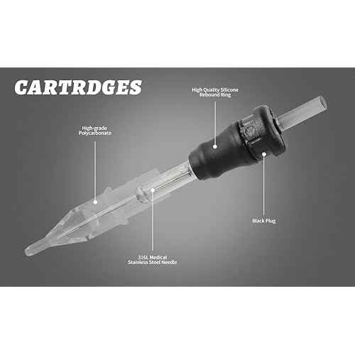 Zombee Disposable Tattoo Needle Silicon Cartridge 20Pcs (1205RL)